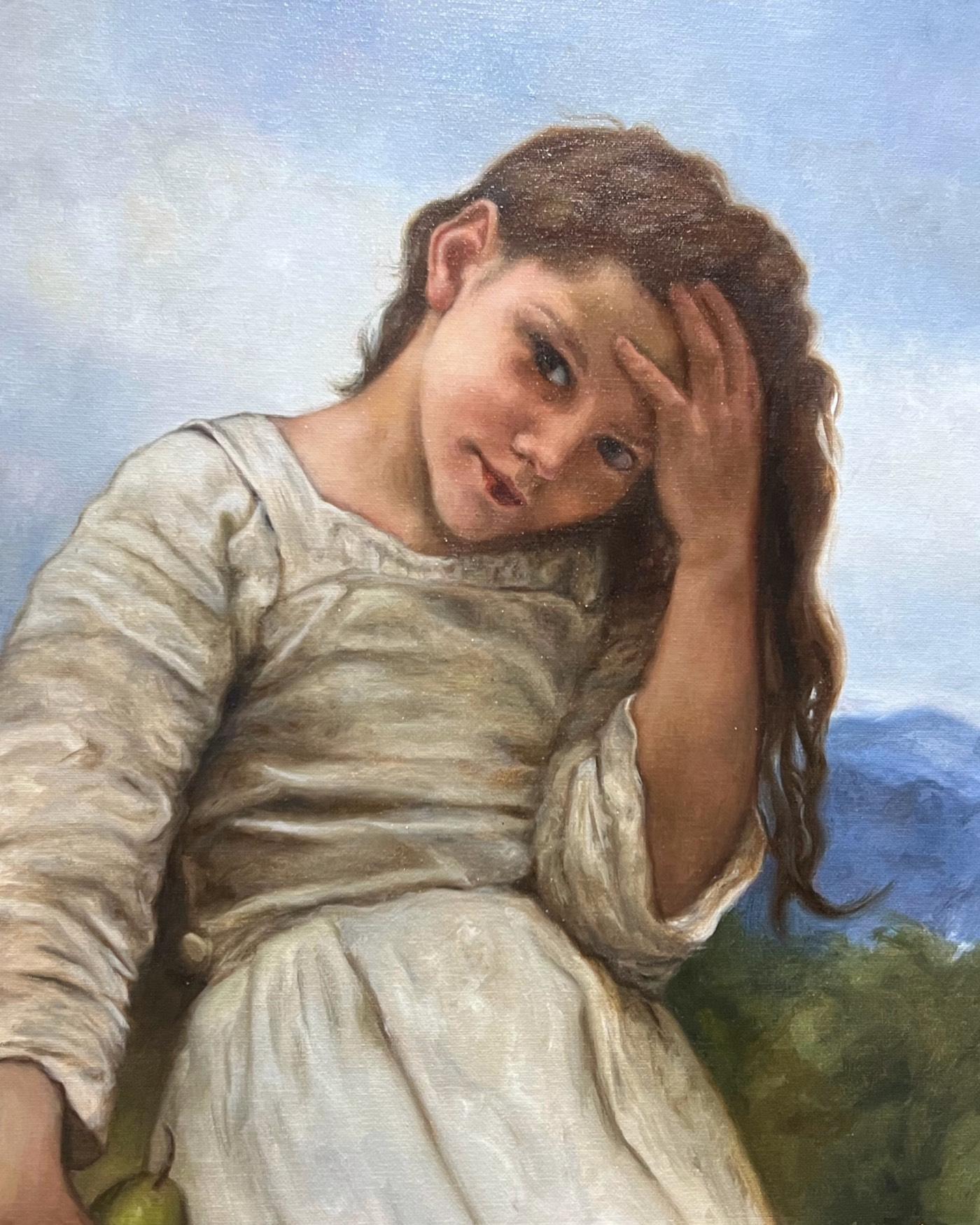 Portrait — Girl with a Pear
